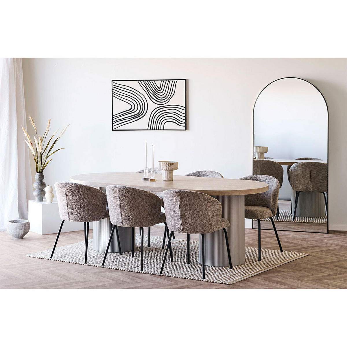 ESSTISCH, Solva, Sandfarben, MDF, 100 x 220 x 75 cm - Sandfarben, Holzwerkstoff (220/100/75cm) - ebuy24