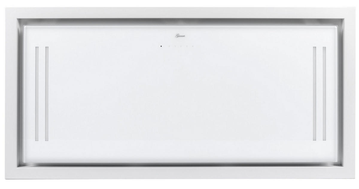DUNSTABZUGSHAUBE GCH C 343 90 WH + Umluftset, 90 cm Weiß Glas - Weiß, Glas/Metall (90/17/60cm) - Gurari