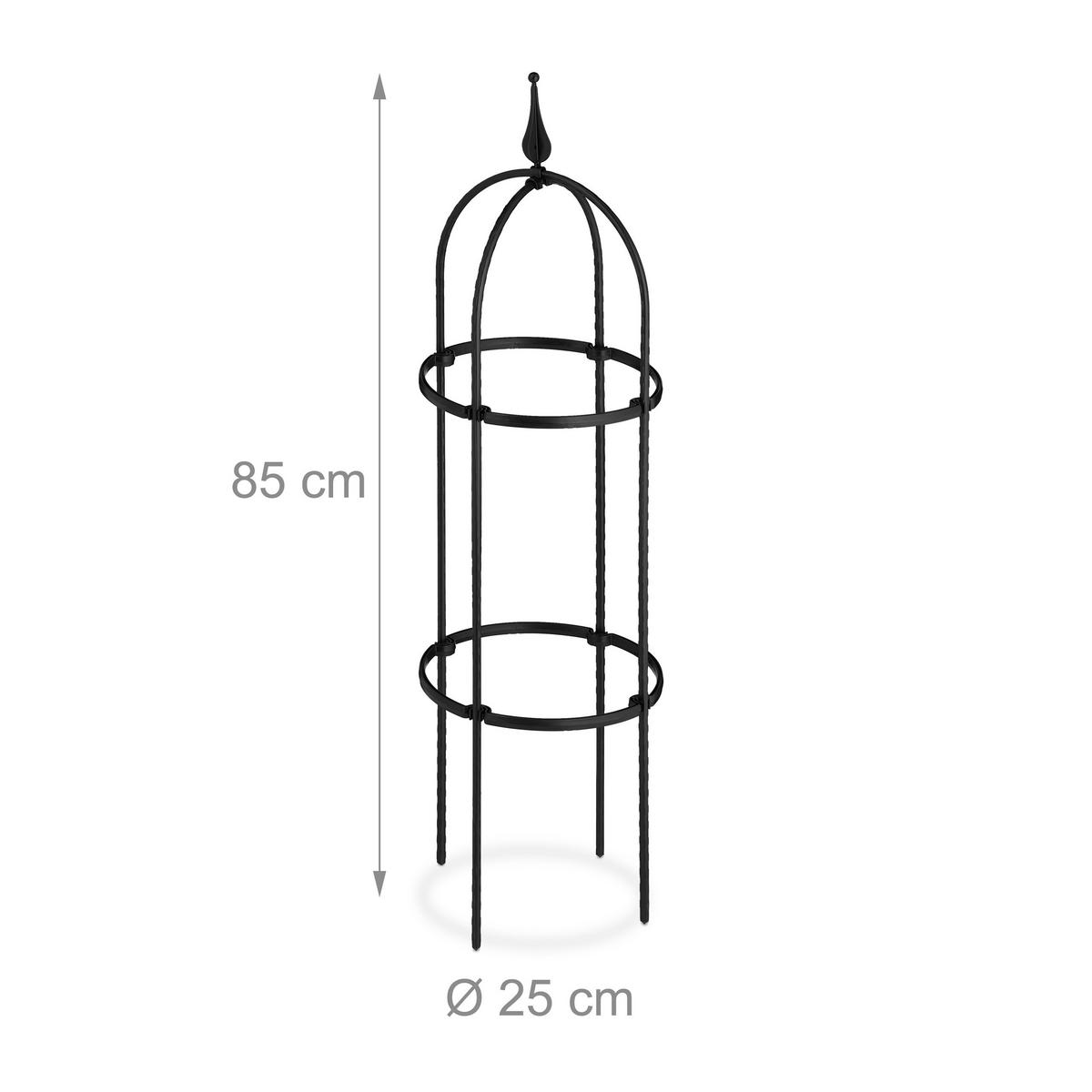 2xRANKHILFE - Schwarz, Kunststoff/Metall (25/85/25cm) - Relaxdays