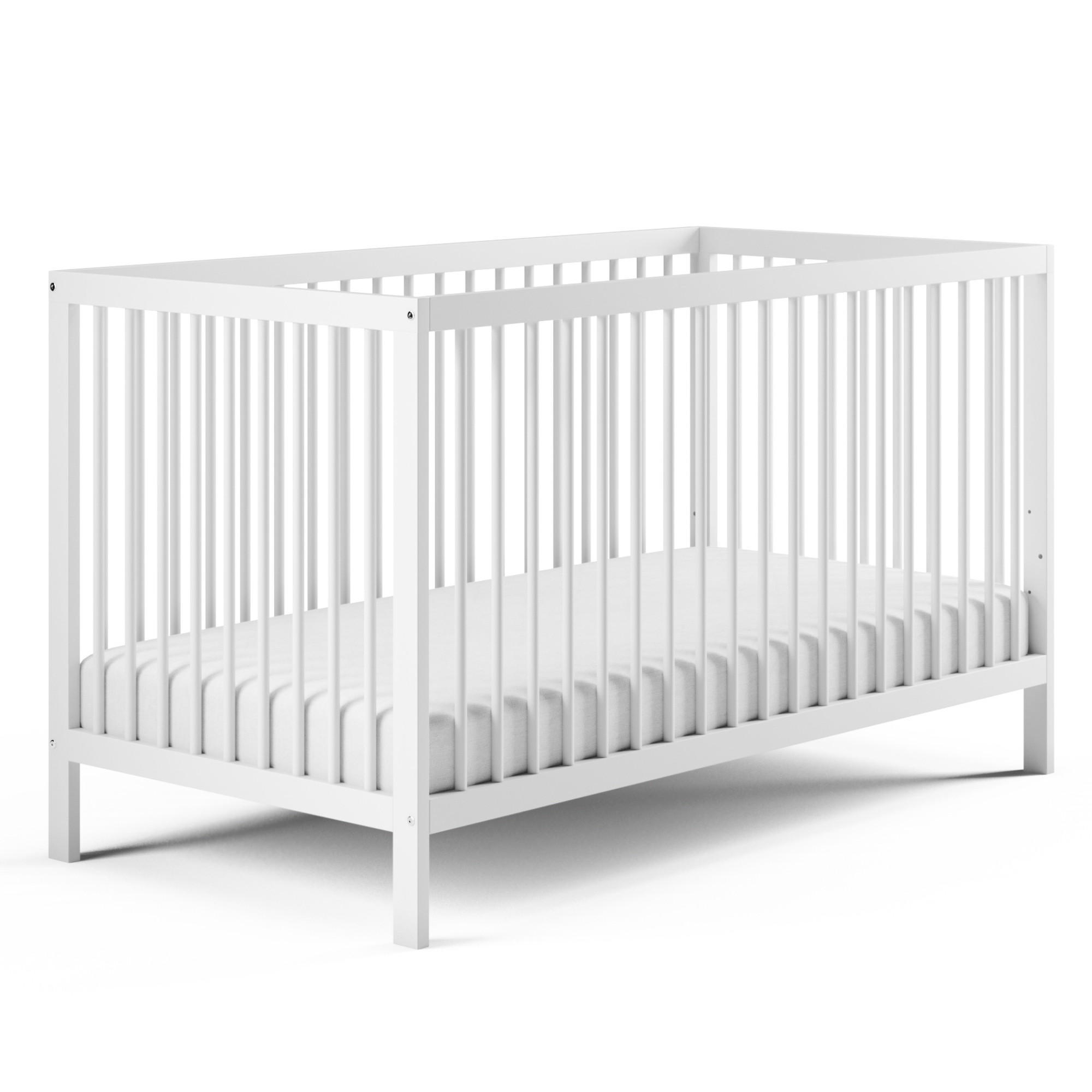 BABYBETT 70x140 cm in weiss - Weiß, Holz (70/140cm) - Kids Collective