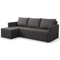 ECKSOFA Solid mit Schlaffunktion und Bettkasten - Dunkelgrau, Holz/Holzwerkstoff (217/138cm) - Ravio