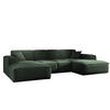 ECKSOFA, Eckcouch U form, Wohnzimmer Couch Large 342cm SIENA stoff Poso Grün - Grün, Holz/Textil (344/165cm) - Kaiser Möbel