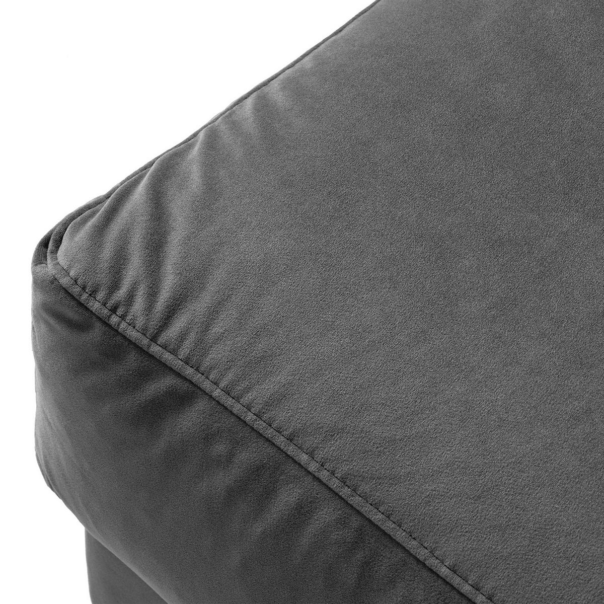 POLSTERHOCKER - Schwarz/Grau, Kunststoff/Textil (105/38/117cm) - home24