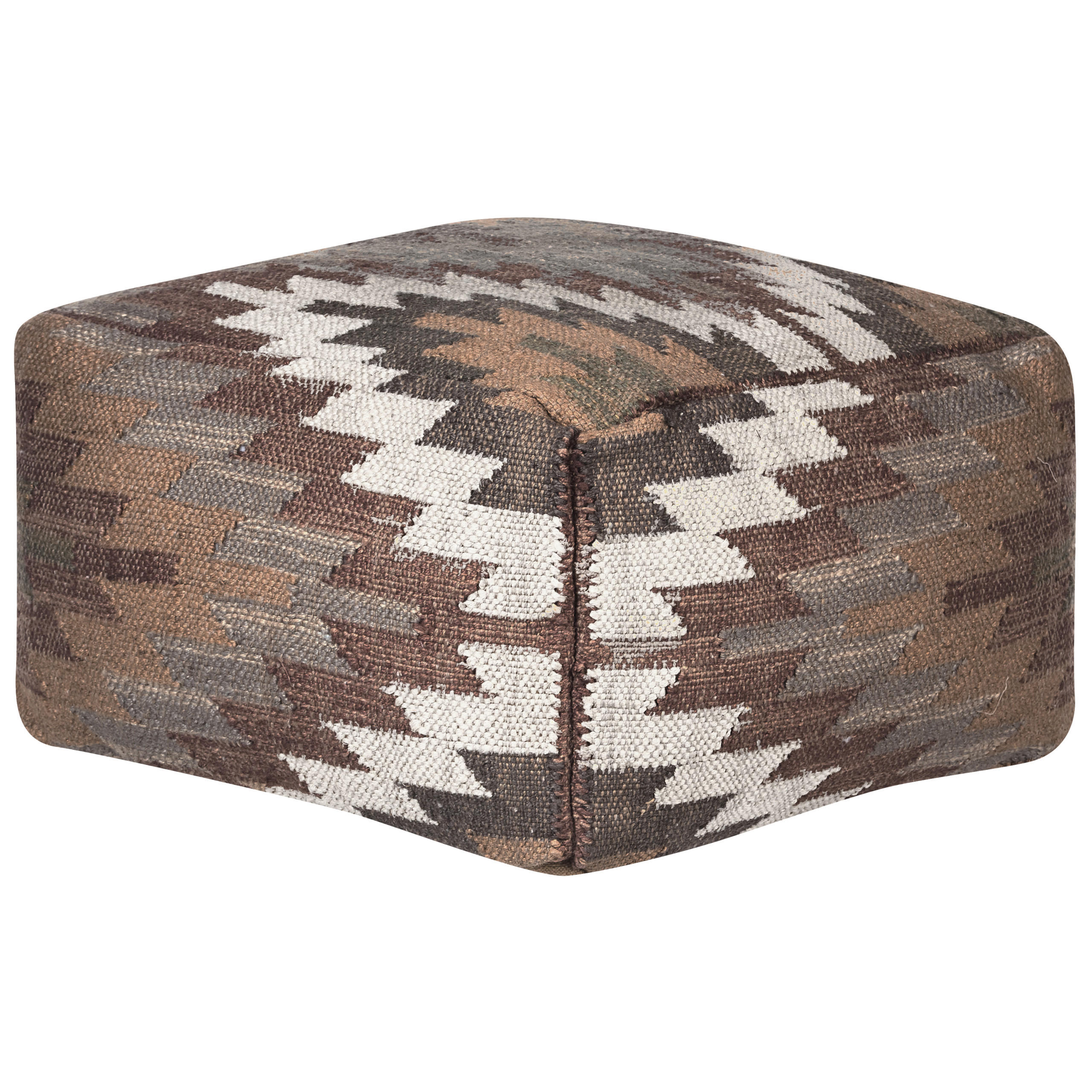 POUF Deepor 50/50/30 cm - Beige, Naturmaterialen (50/30/50cm) - Beliani