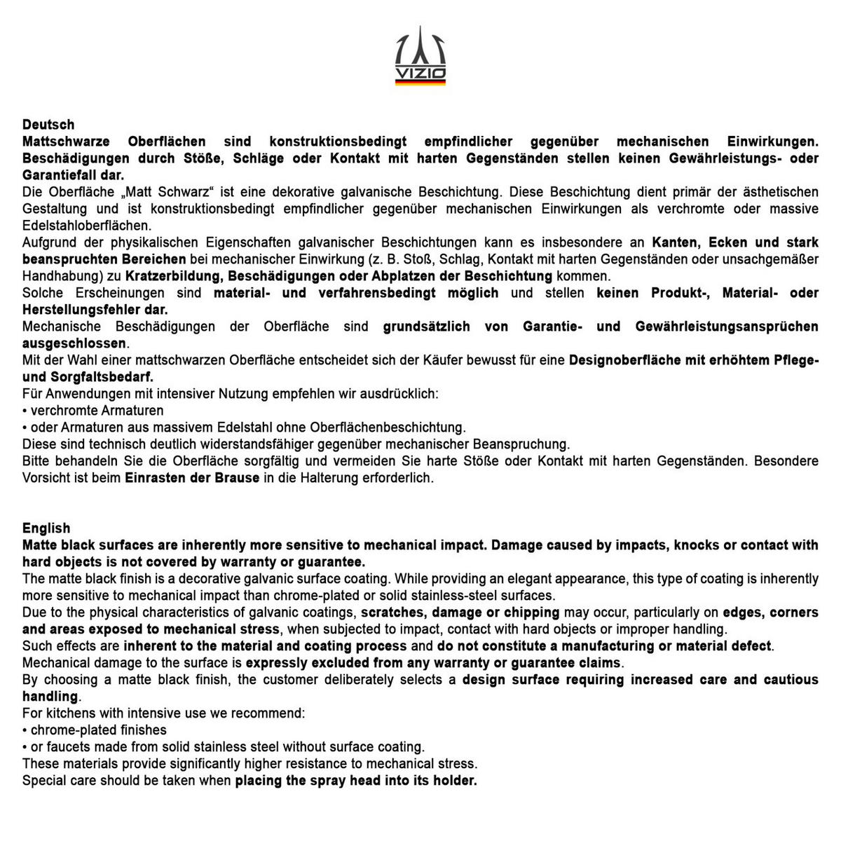 NIEDERDRUCK-3-WEGE-KÜCHENARMATUR, Schwarz Matt und Orange, 2-Strahl-Brause - Orange, Metall (20.61/48/20.61cm) - VIZIO