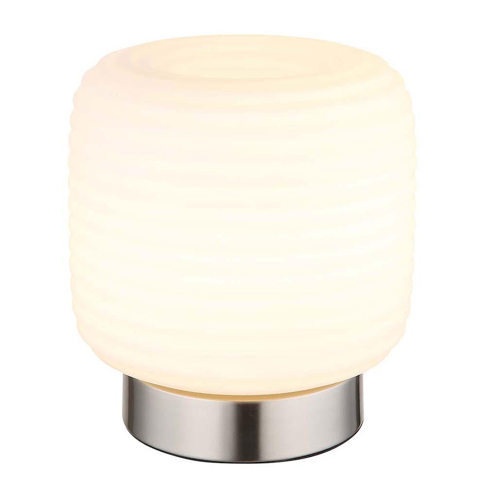 LED TISCHLEUCHTE KLADORA Weiß Metall Glas - Goldfarben, Glas (20/20/21.5cm) - Globo Lighting