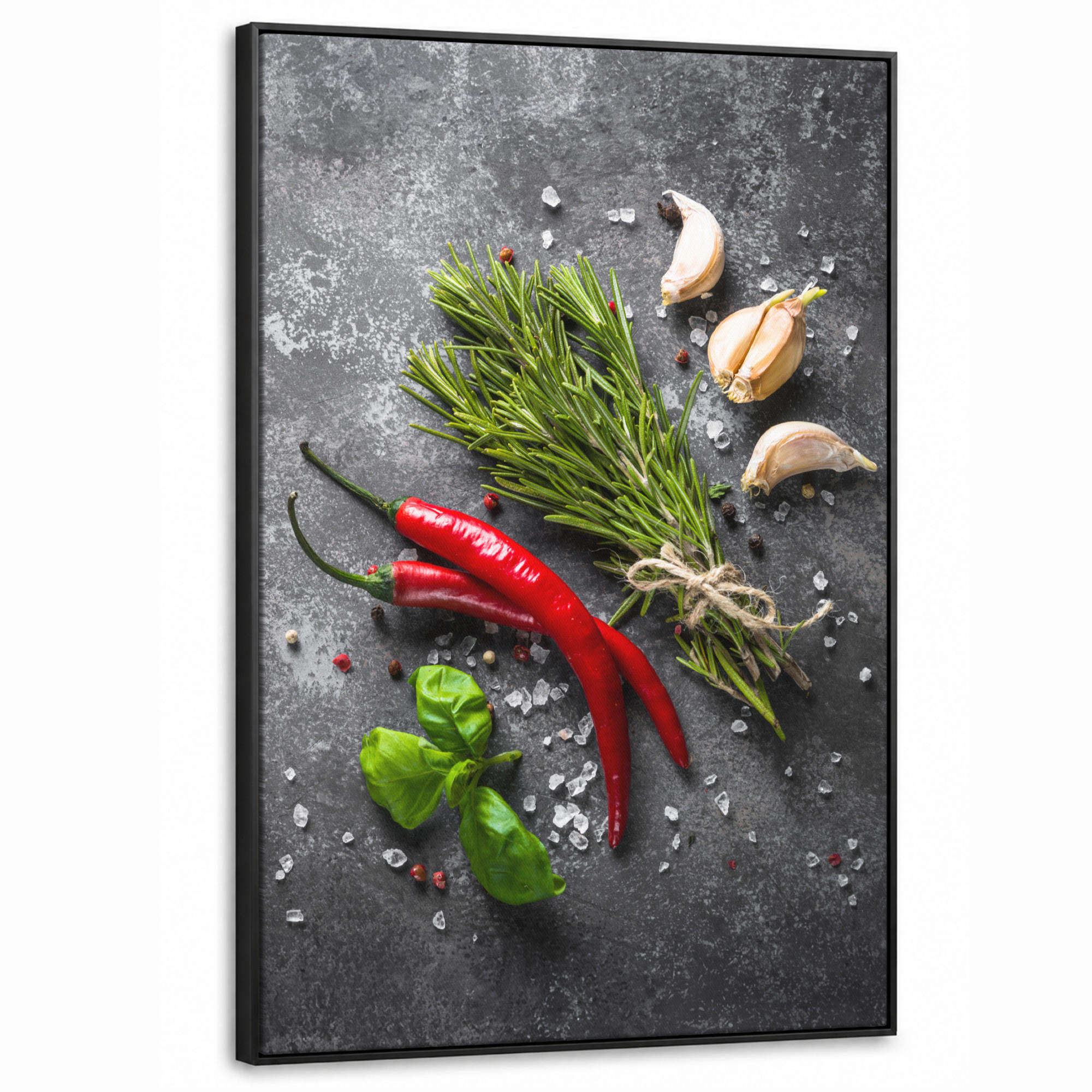 MuchoWow Leinwand Dunkelgrau 90x140 cm