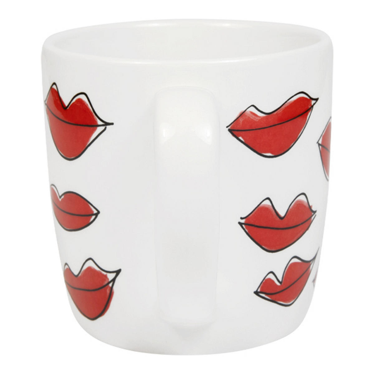 CAPPUCCINO-BECHER Valentinstag Küsschen in Rot - 500 ml - Rot, Keramik (0.5L) - Blond Amsterdam