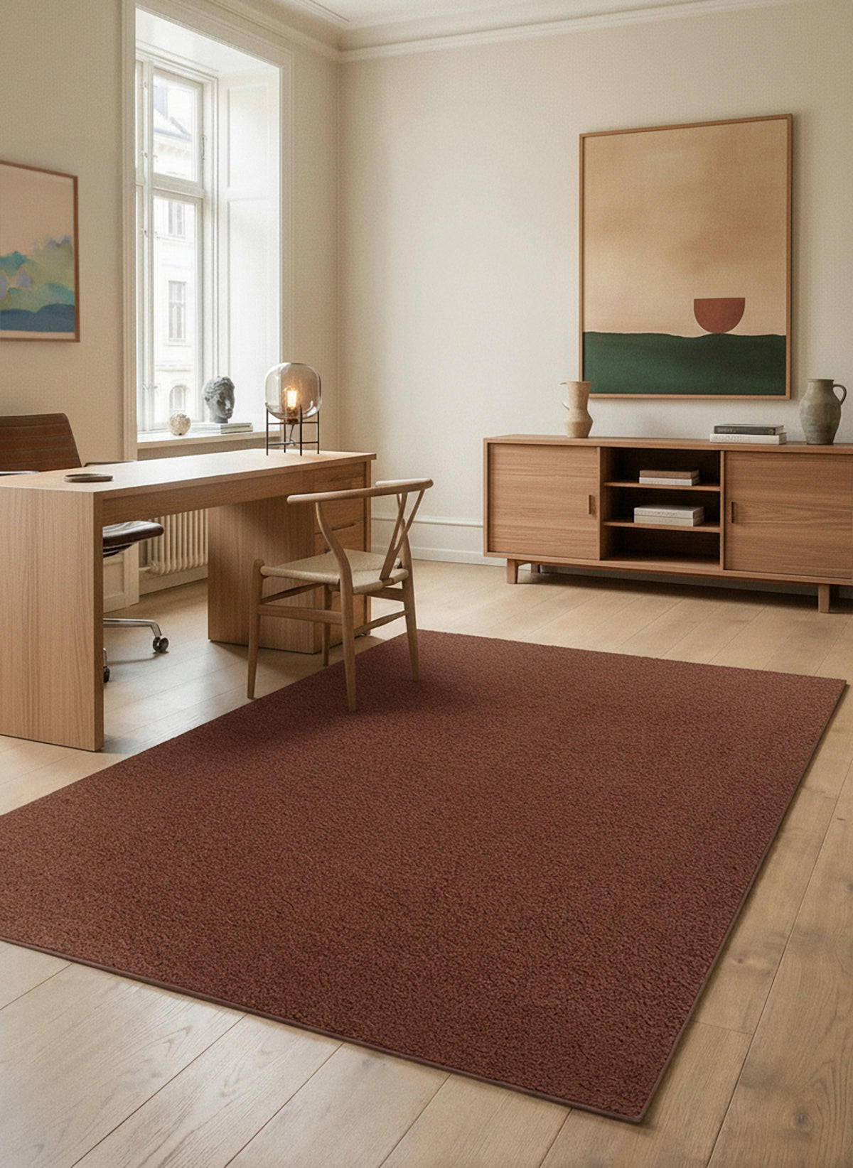 TEPPICH, Zeitgenössischer im Lammfell-Look rot - Rot, Textil (160/230cm) - AFK Living