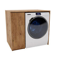 WASCHMASCHINENSCHRANK für Waschmaschine & Wäschetrockner 95/89/66 - Braun, Holzwerkstoff (95/89/66cm) - RAUMHIRSCH FURNITURE