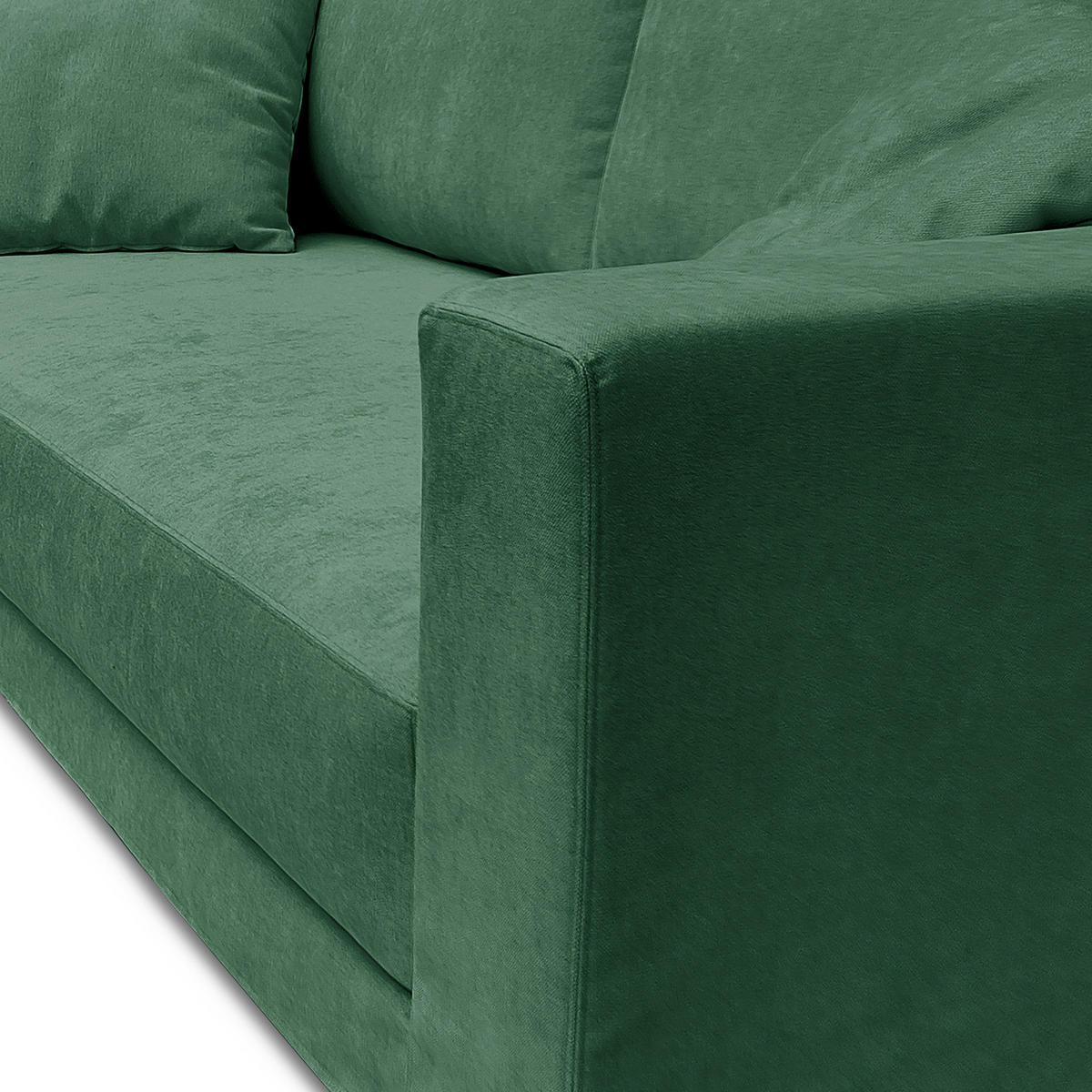 BIGSOFA mit Wechselbezug - Webstoff - Schwarz/Grün, Kunststoff/Textil (265/63/122cm) - home24