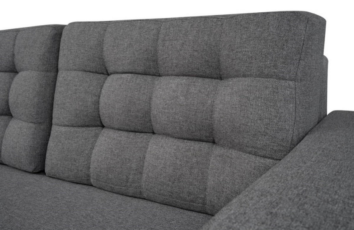 ECKSOFA Grau ASTI Ausziehbar - Grau, Naturmaterialen/Textil (225/144cm) - Sepro Meble