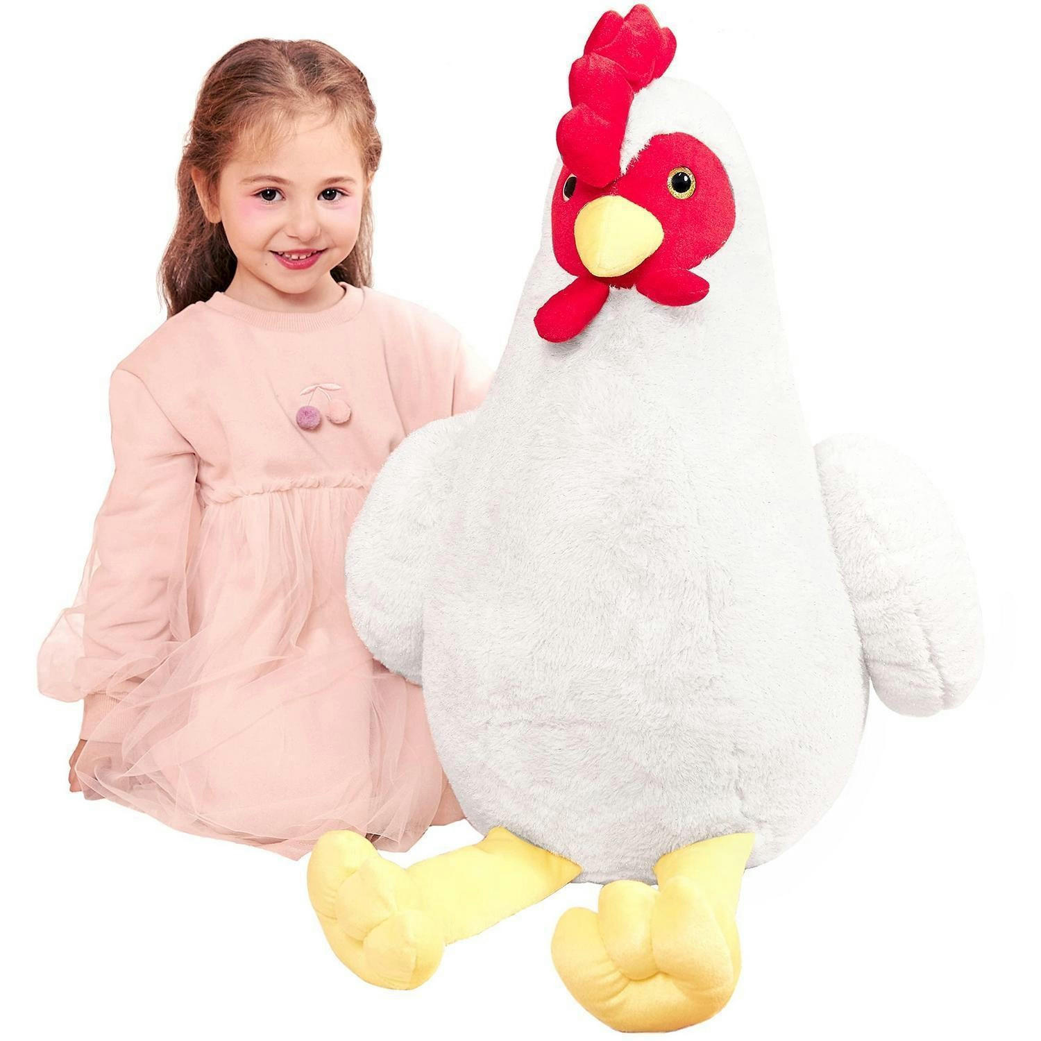 STOFFTIER Huhn 60 cm - Weiß, Textil (53/60cm)