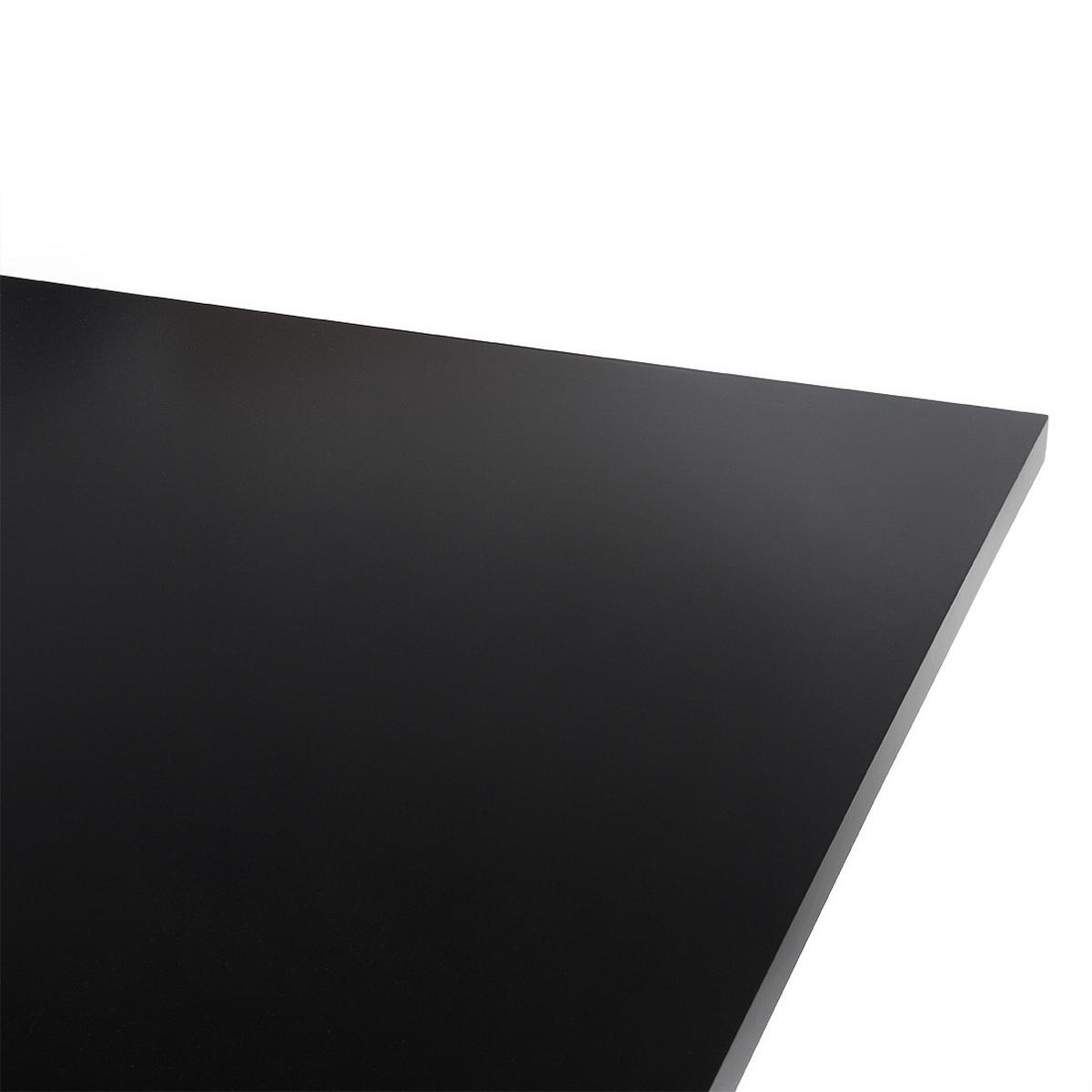 ESSTISCH 180/100/75 cm Schwarz Rechteckig Lisala - Schwarz, Holzwerkstoff (180/100/75cm) - Beliani