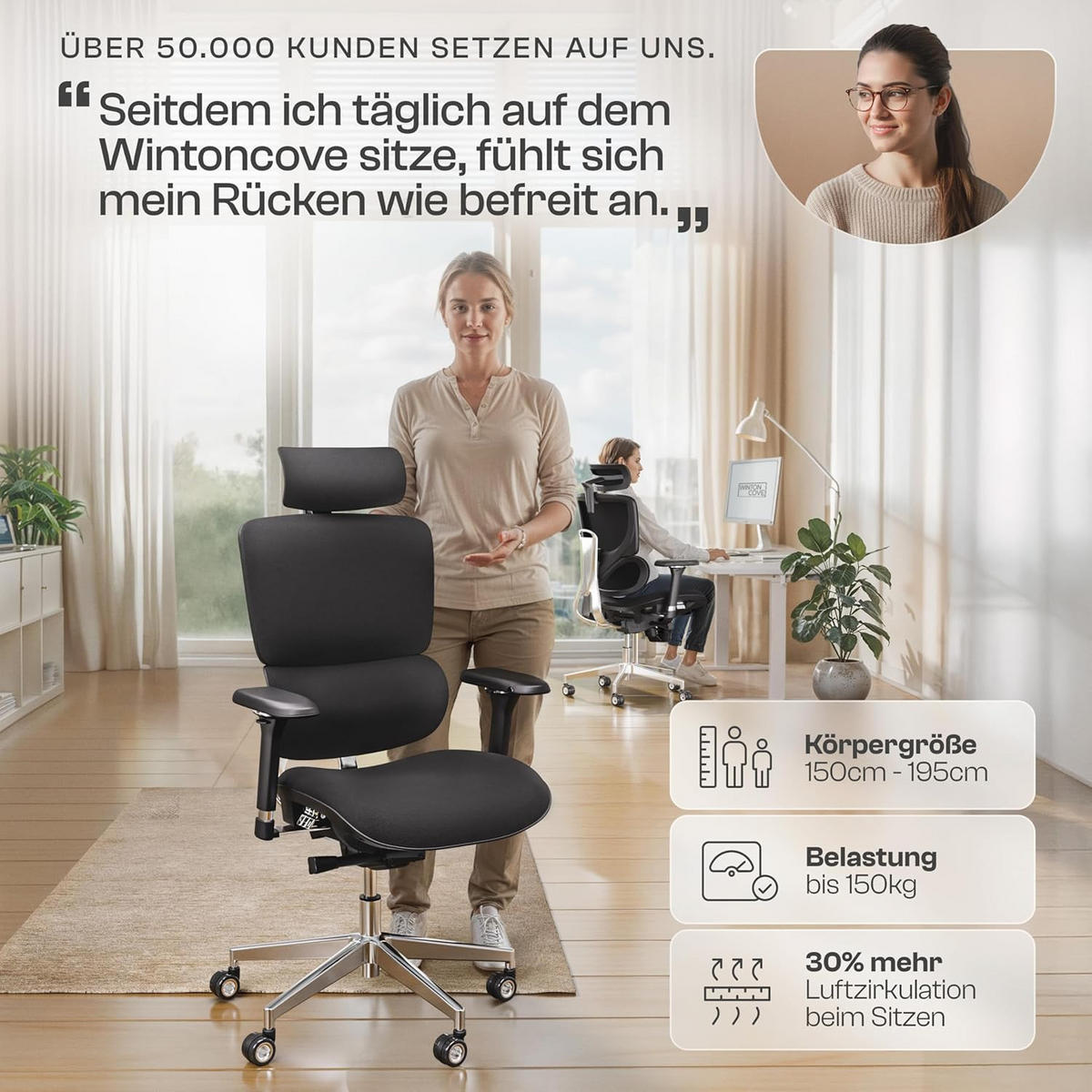 BÜROSTUHL Arthur Schwarz - Silberfarben/Schwarz, Kunststoff/Textil (70/135/70cm) - Clouvou