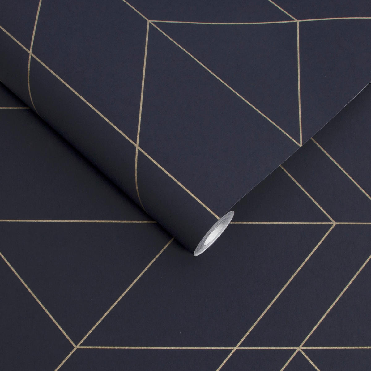 VLIESTAPETE - Balance Navy Gold - Blau/Goldfarben, Papier/Kunststoff (53/1000cm) - Graham & Brown
