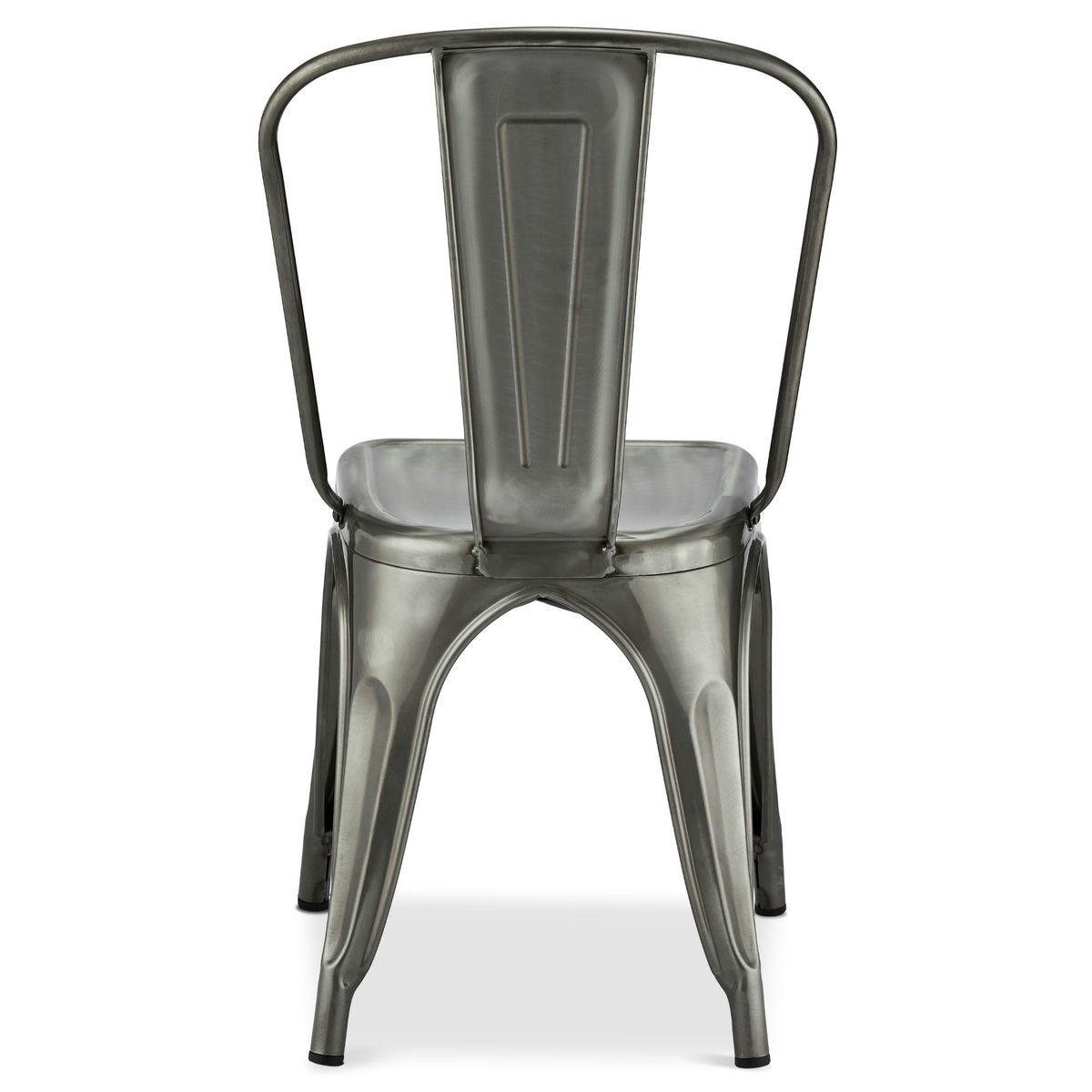 STUHL-SET 4 Stück in Stahl - Silberfarben/Grau, Metall (43/85/51cm) - Furnhouse