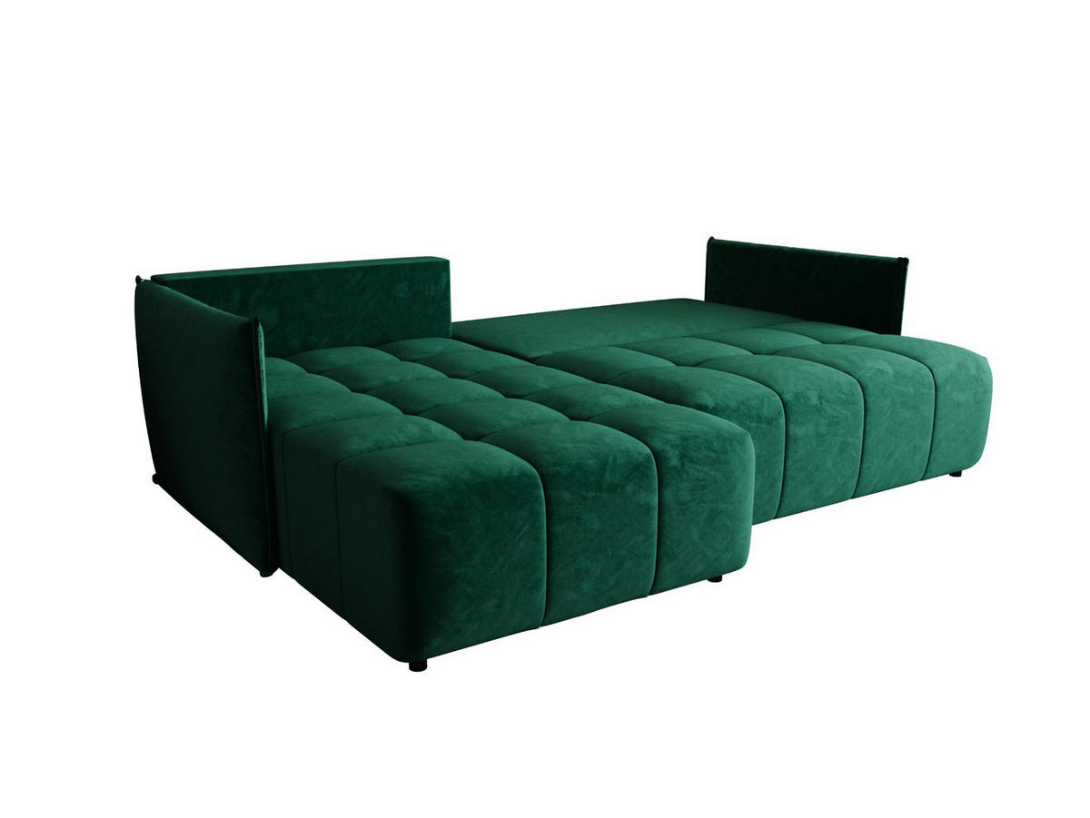 ECKSOFA mit Schlaffunktion ONIL L Monolith 37 Links - Grün, Textil (245/175cm) - Bedante