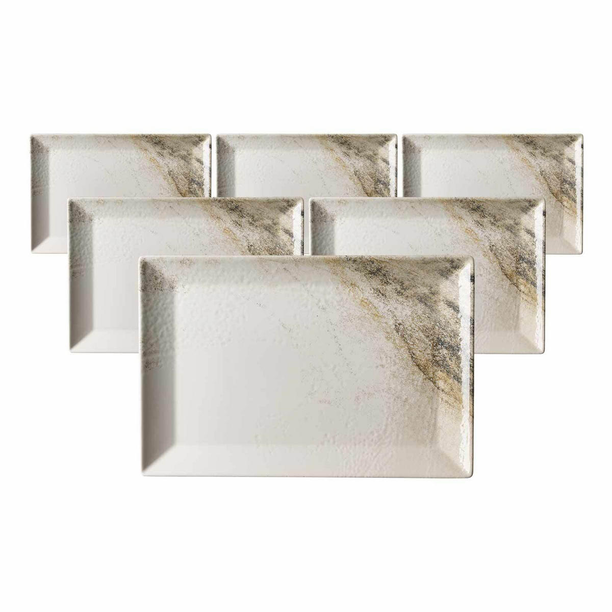 PLATTEN Arezzo braun 30 x 20 cm 6er Set - Braun, Keramik (20/2.5/30cm) - Ritzenhoff Breker