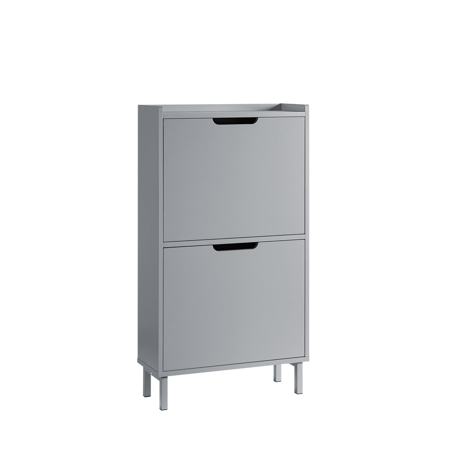 SCHUHSCHRANK Grau - Grau, Holzwerkstoff/Metall (50/91/19cm) - SoBuy