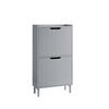 SCHUHSCHRANK Grau - Grau, Holzwerkstoff/Metall (50/91/19cm) - SoBuy