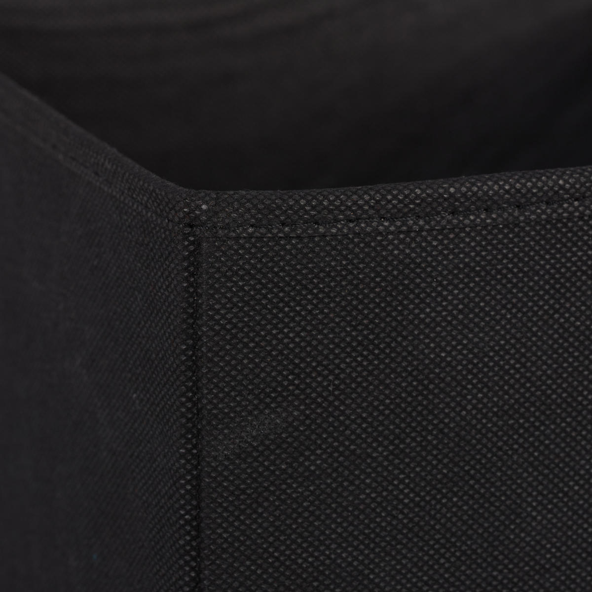 2XAUFBEWAHRUNGSBOX - Schwarz, Wellpappe/Textil (30/30/30cm) - Relaxdays