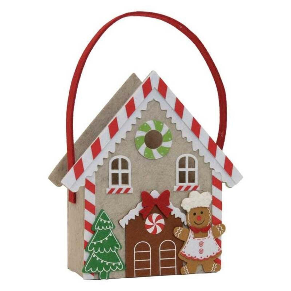 UNIQUE Living - Geschenktüte Weihnachten - 20x7,5x22cm - Mehrfarbig - Multicolor, Textil (20cm) - Unique Living
