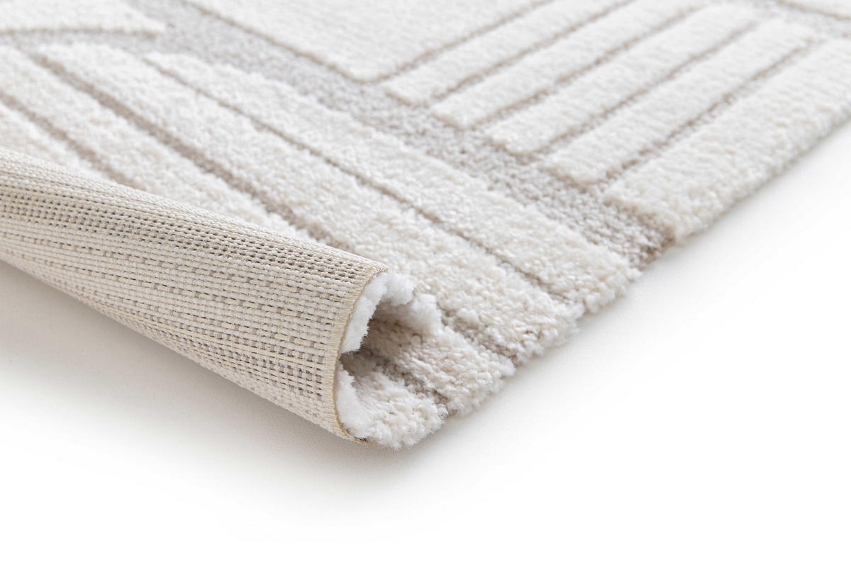 WEBTEPPICH Weiß Snowy 160/230 cm - Weiß, Naturmaterialien/Textil (160/230cm) - Atticgo