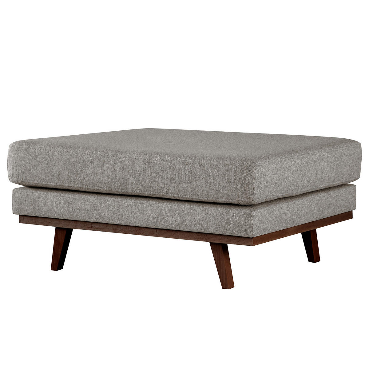 POLSTERHOCKER - Graubraun/Buchefarben, Textil (85/43/60cm) - home24