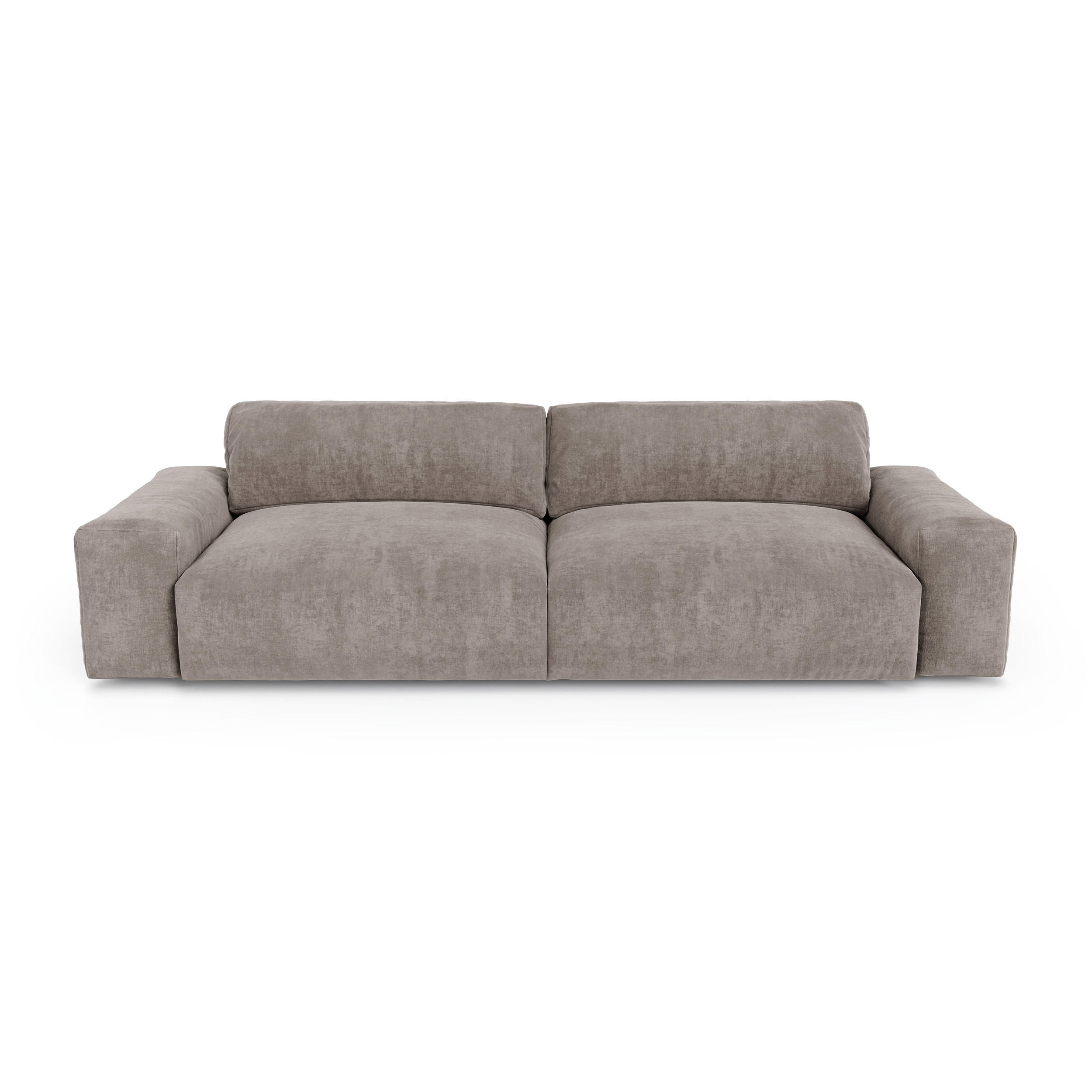 SOFA 3-SITZER Samt Taupe 220cm - Taupe, Textil (220/47/120cm) - Sia Home