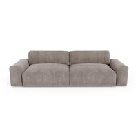 SOFA 3-SITZER Samt Taupe 220cm - Taupe, Textil (220/47/120cm) - Sia Home