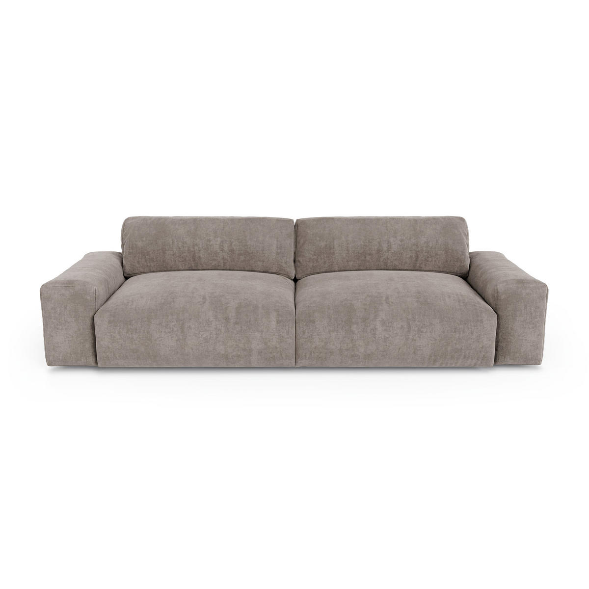 SOFA 3-SITZER Samt Taupe 220cm - Taupe, Textil (220/47/120cm) - Sia Home