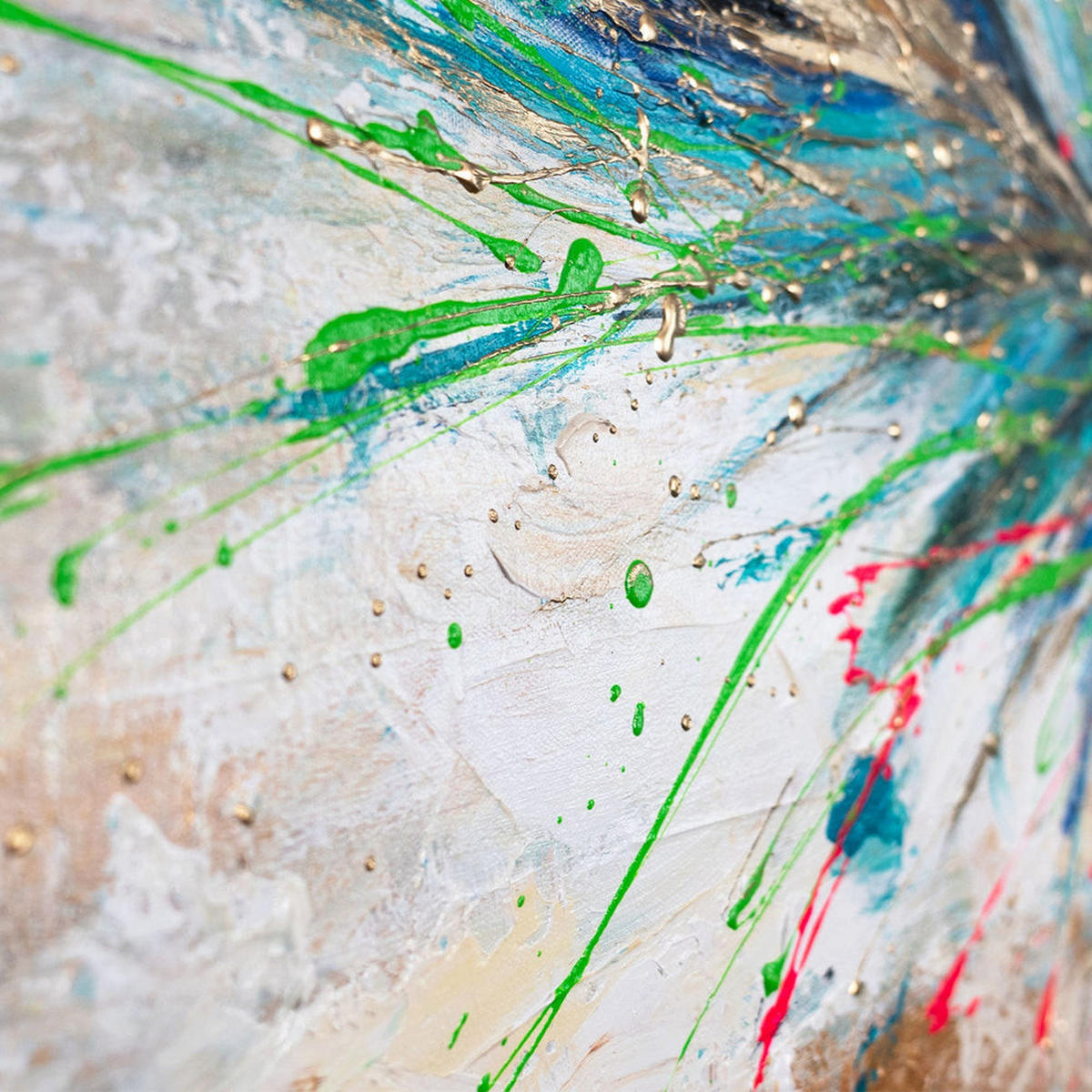 GEMÄLDE Leuchtendes Gefieder auf Keilrahmen 115x50 cm - Multicolor, Holz (115/50cm) - YS-art gallery