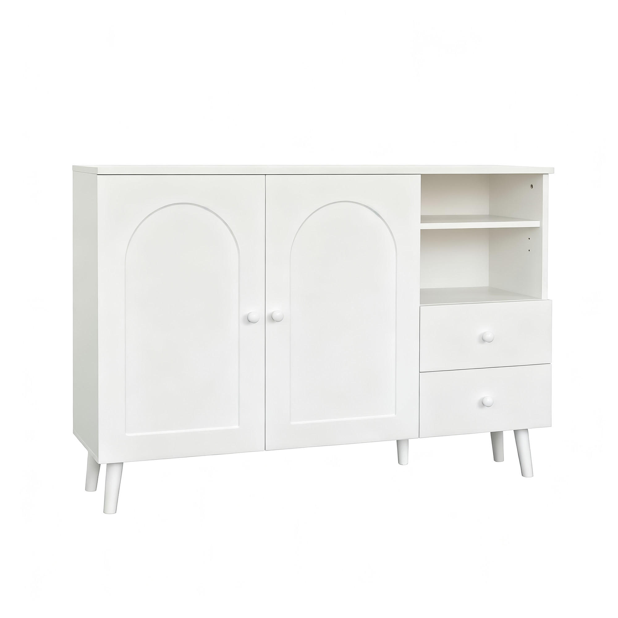 Urban Meuble KOMODA 118 cm s klenutými dvířky, 2 zásuvky, do obývacího pokoje