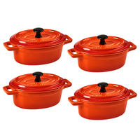 MINI-AUFLAUFFORM (4er Set) C'est Si Bon - Orange, Stein (14/9/7cm) - Butlers