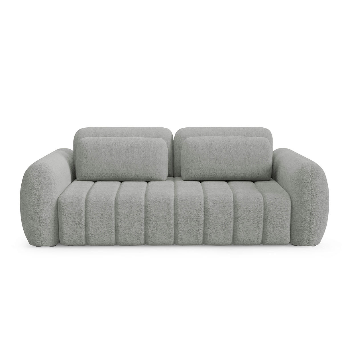 SOFA Cesar 3 Sitzplätze Hellgrau - Grau, Holz (266/95/110cm) - Petits-meubles