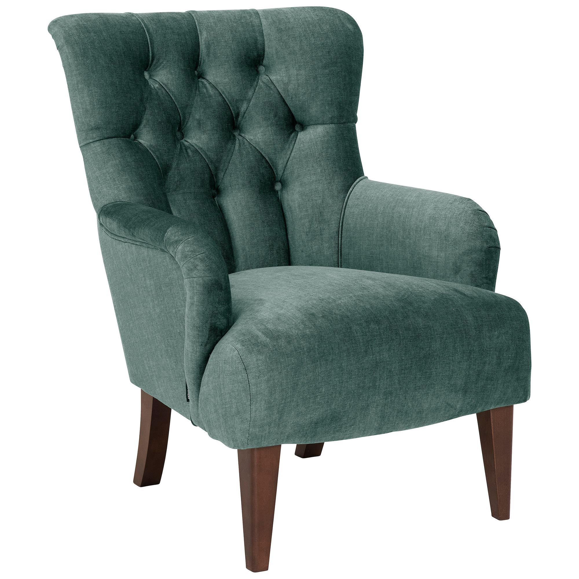 POLSTERSESSEL Kaiya Samtvelours petrol - Petrol, Kunststoff (71/97/82cm) - 58aufmkessel