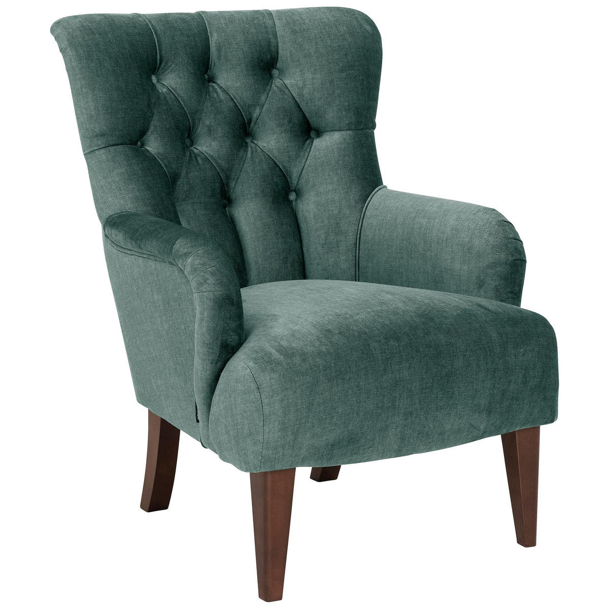 POLSTERSESSEL Kaiya Samtvelours petrol - Petrol, Kunststoff (71/97/82cm) - 58aufmkessel