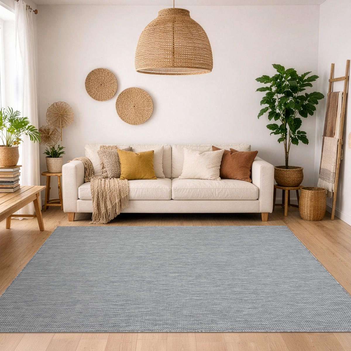 KOBEREC SISAL SION A5165A Melange ploché tkanie šedá 60/100 cm - sivá, textil (60/100cm) - rugsX