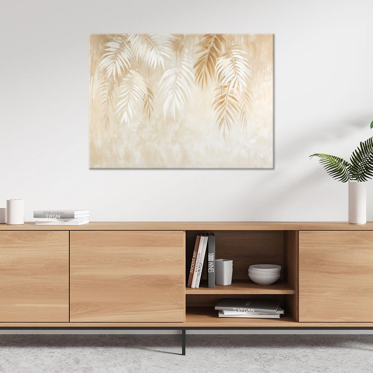 LEINWANDBILD Natur und Botanik 100x70cm - Beige, Textil (100/70cm) - Feeby