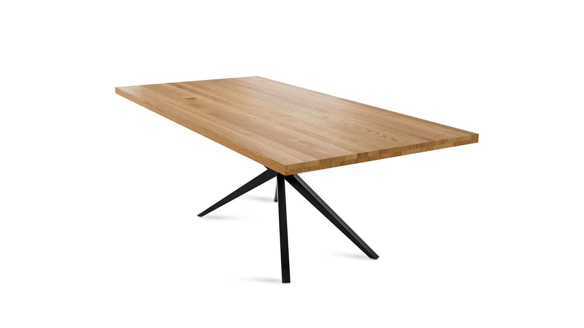 58aufmkessel Massivholztisch Wildeiche 76x100x200 cm