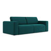 3-SITZER SOFA Samt Stoff Blau - Blau/Petrol, Kunststoff/Textil (224/80/103cm) - Makamii