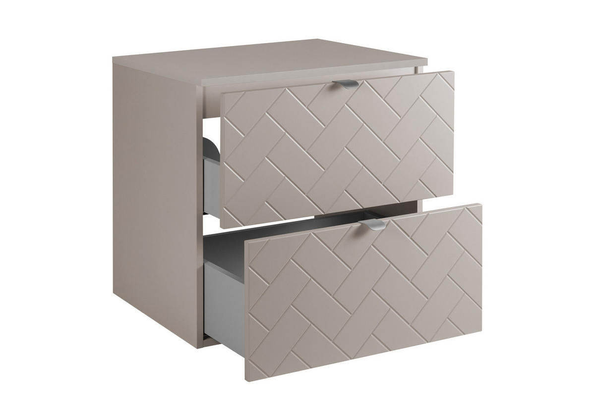 WASCHBECKUNTERSCHRANK TREND + Platte Kaschmir matt 60/46/60 cm - Kaschmir, Holzwerkstoff (60/60/46cm) - Rodan