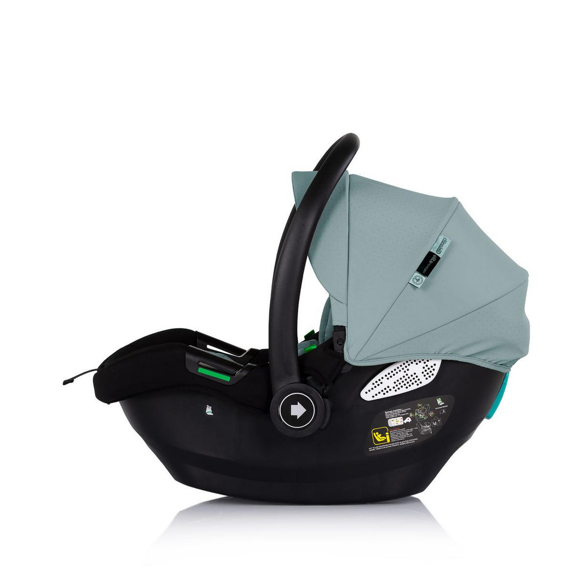 BABYSCHALE Elite next Gen grün i-Size (40-87cm) Schaukelfuß Gurt 3D-Kissen - Grün, Kunststoff (40/58/67cm) - Chipolino