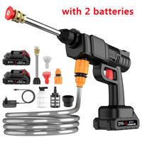 ELEKTRO HOCHDRUCKREINIGER 50Bar, Schwarz, für Makita 21V Batterie mit 2 Batterien - Schwarz, Metall (41.5/23cm) - Coonoor
