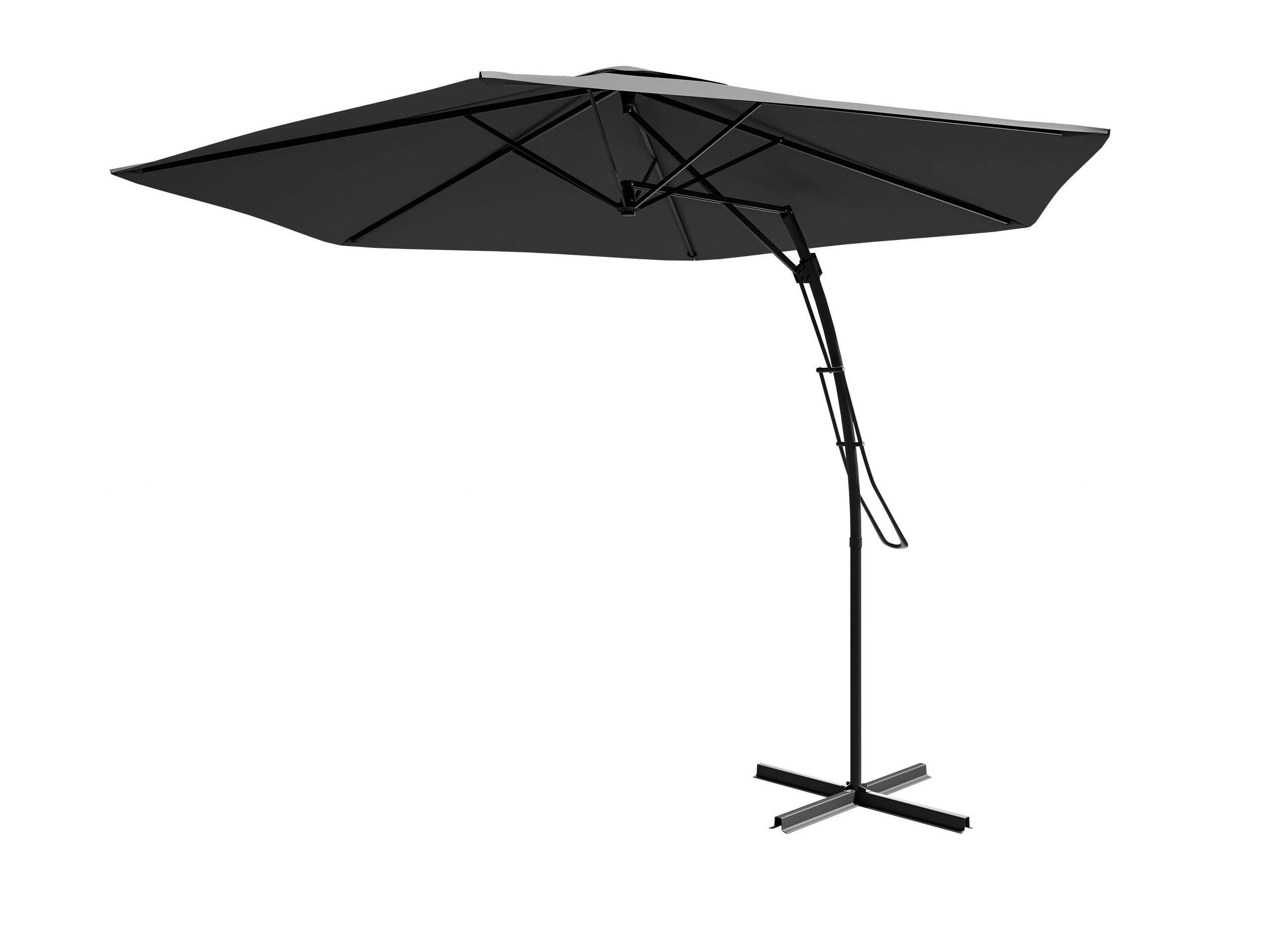 SONNENSCHIRM Kojki 300 cm - Schwarz/Grau, Metall (300/300cm) - MIRJAN24
