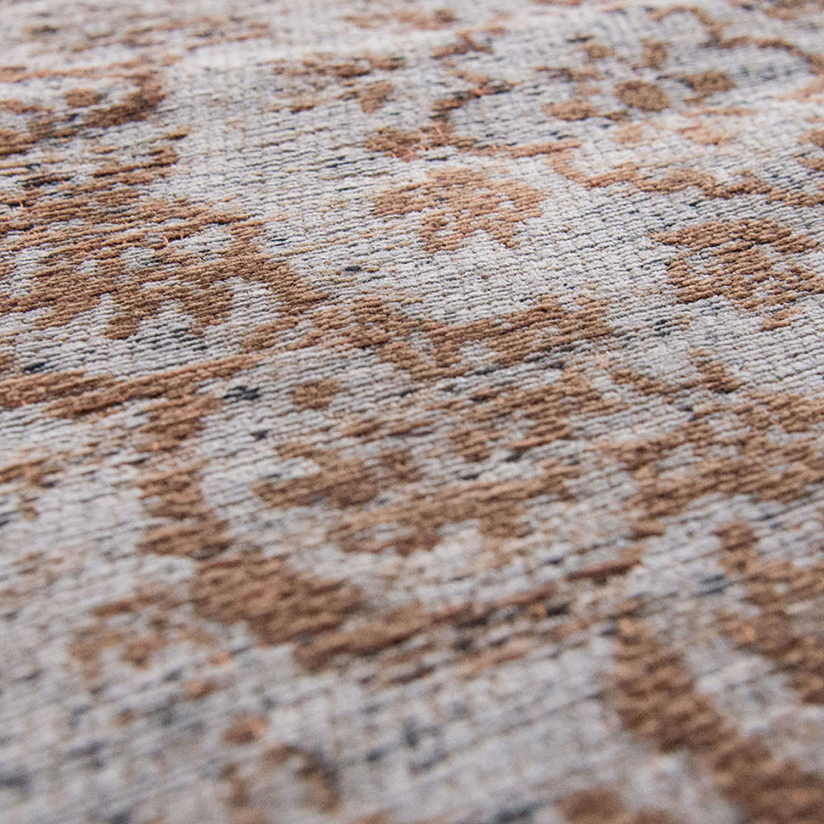 TEPPICH Grey Ebony Fading World Medallion 80/150 cm - Grau, Textil (80/150cm) - Louis De Poortere