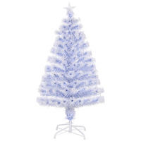 WEIHNACHTSBAUM, 120 cm, PVC, Metall, Weiß+Blau - Multicolor, Kunststoff (120cm) - HOMCOM