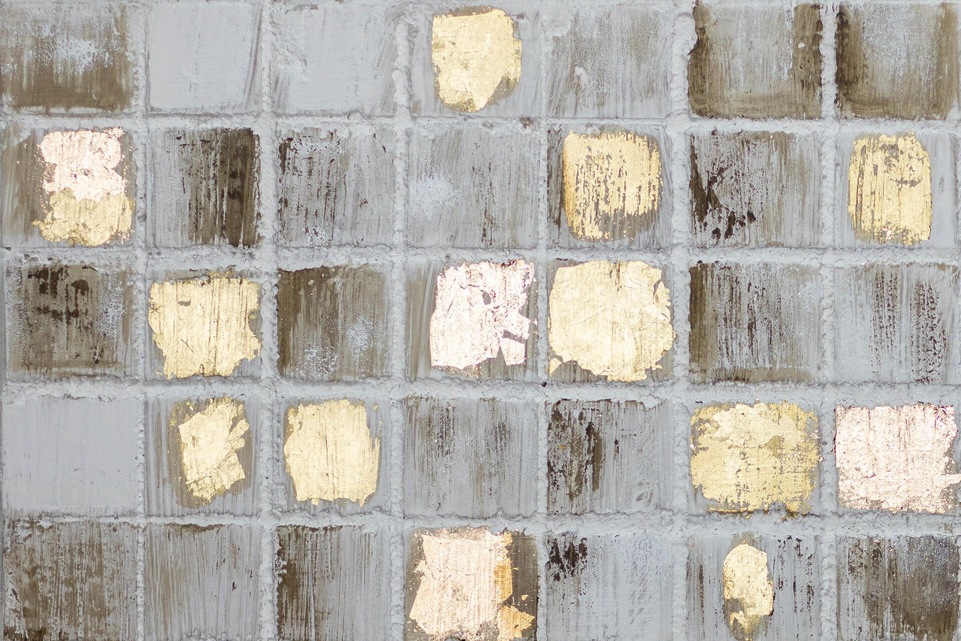 ACRYLBILD HANDGEMALT Grau 103/78 cm - Goldfarben/Grau, Textil (102.5/77.5cm) - KUNSTLOFT