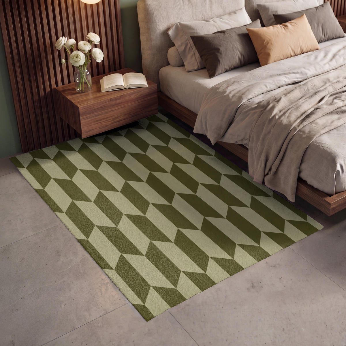 KOBERCE - Vzor - abstraktný - zelený - lietadlá - 140x200 cm - olivovozelená, textil/plast (140/0.4cm) - OnlyWow